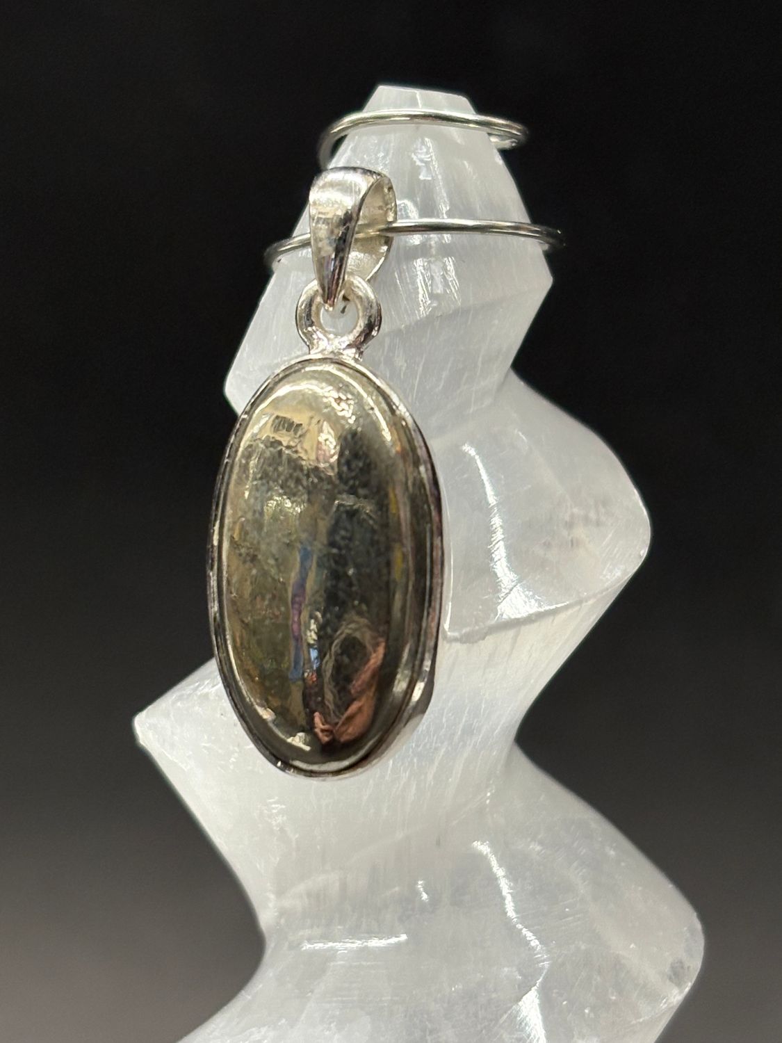 Pyrite D Pendant Sterling Silver