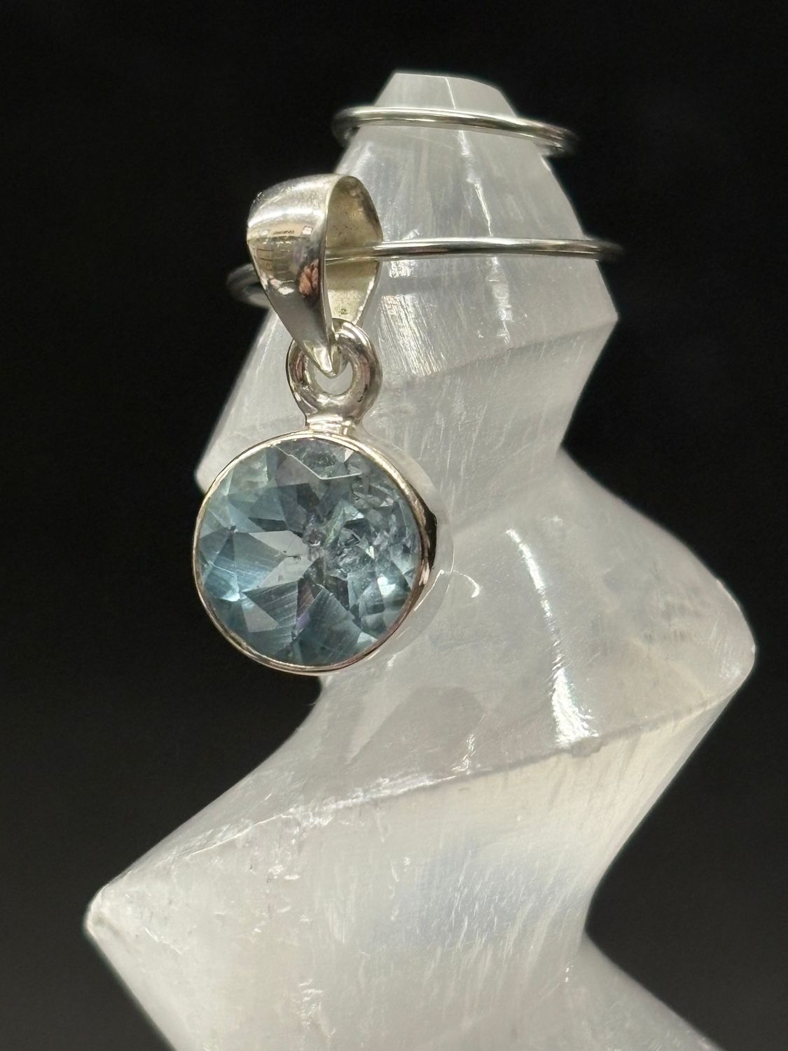 Blue Topaz Pendant A Sterling Silver