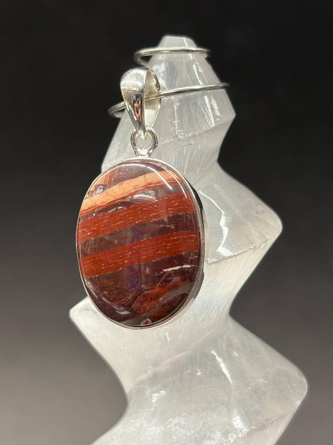 Red Jasper Pendant A Sterling Silver