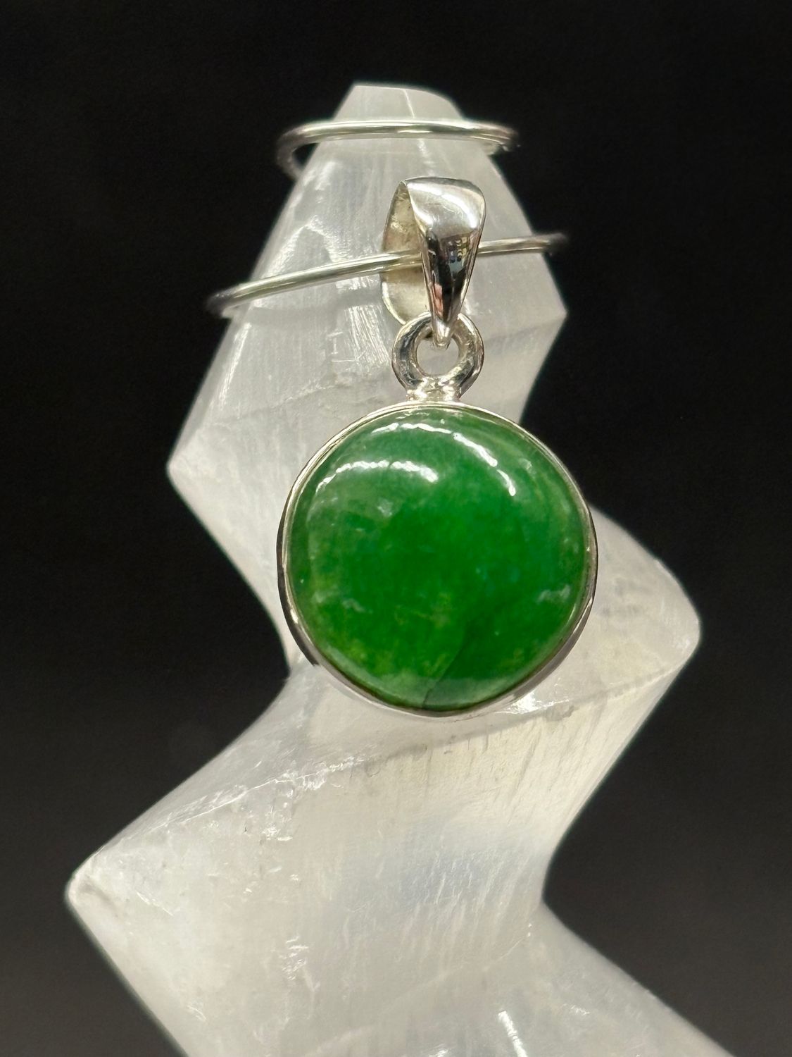 Jade Pendant B Sterling Silver