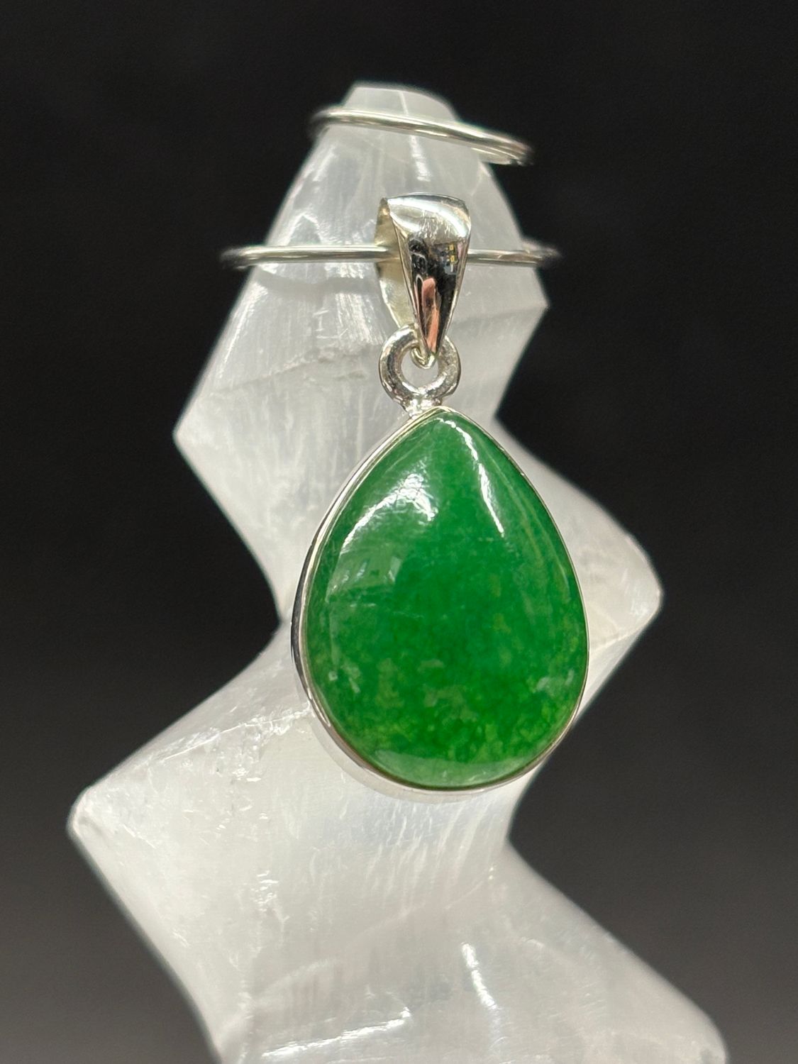 Jade Pendant C Sterling Silver