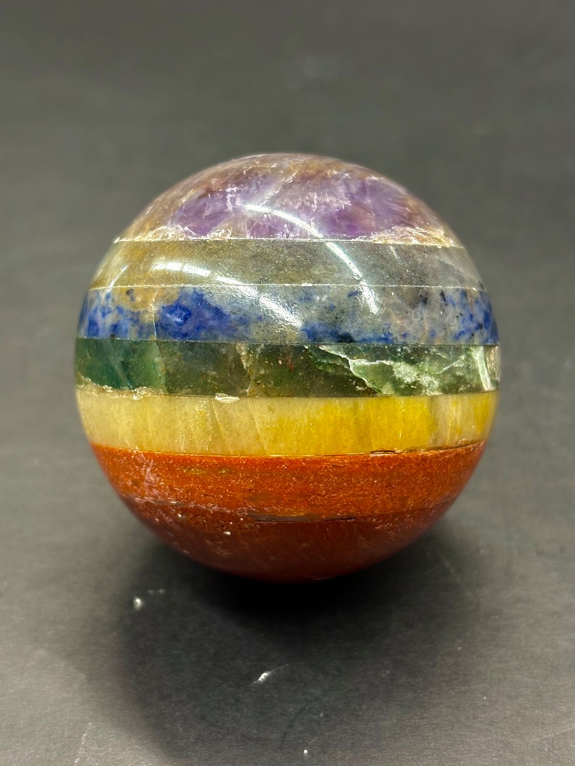 Chakra Sphere 7 Stones 2"