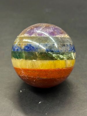 Chakra Sphere 7 Stones 2"