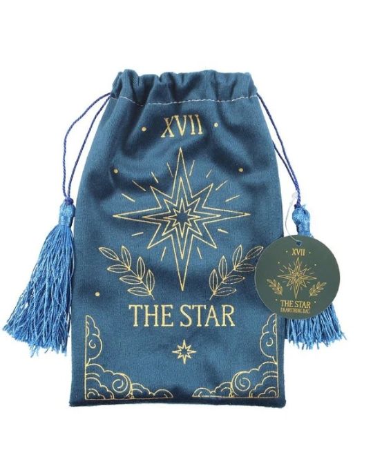 Soft Velvet Drawstring Tarot Bag: The Star