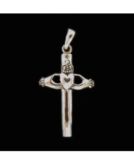 Sterling Silver Pendant Cross &amp; Claddah