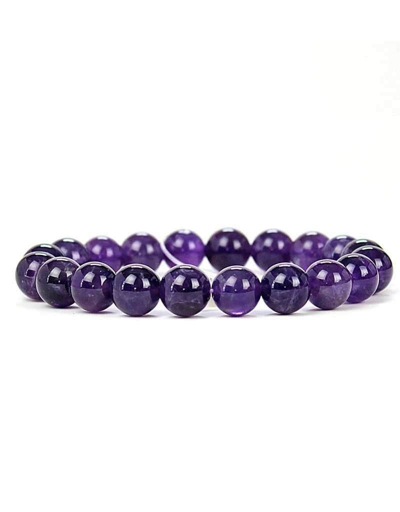 Large Amethyst Bracelet 8MM - 8-8.5"