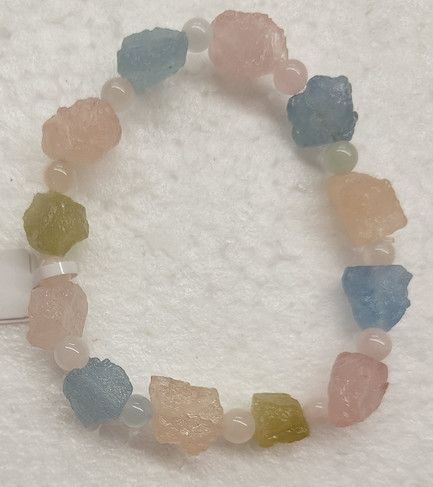 Morganite Bracelet 8-12mm Assorted Rough