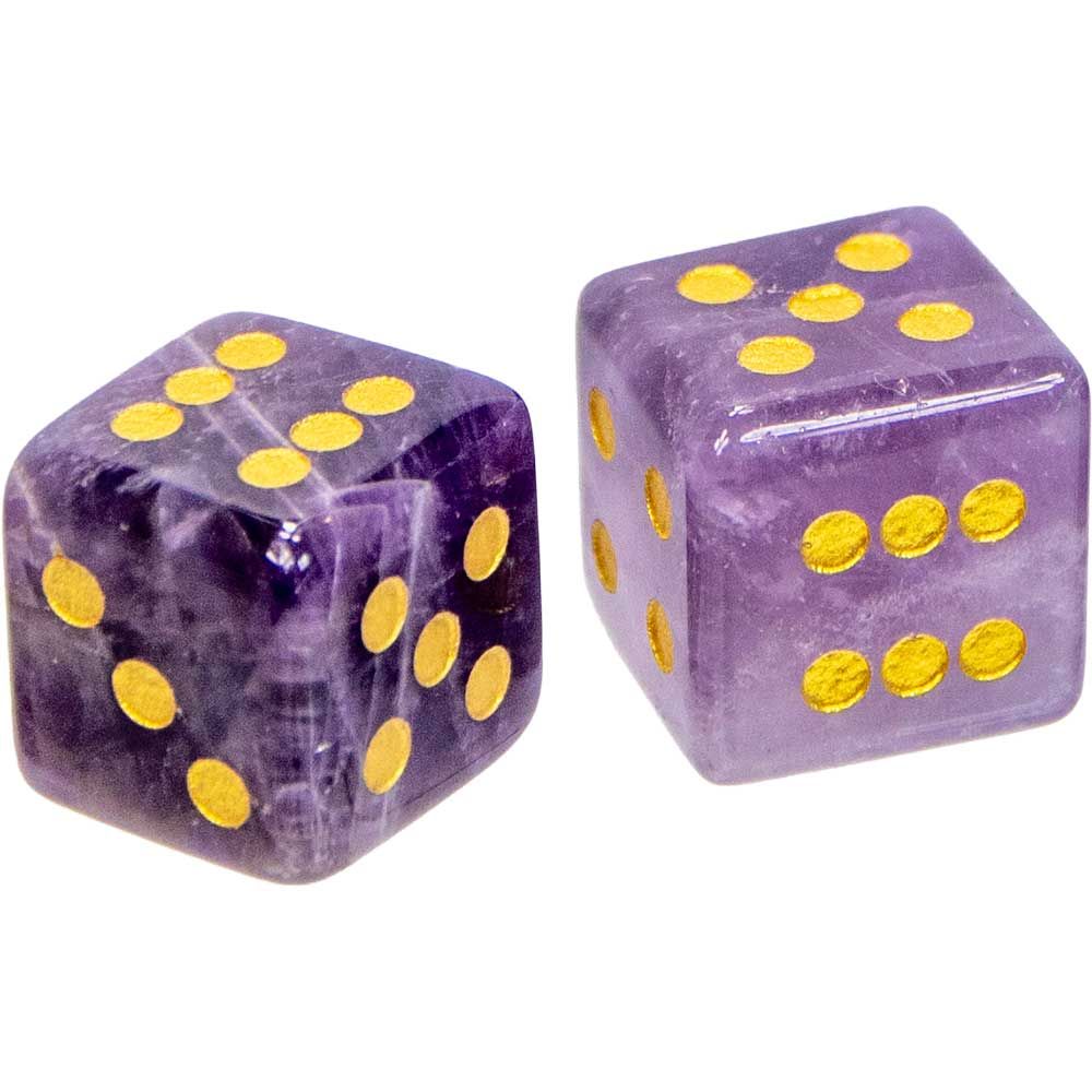Crystal Dice Amethyst (Pair)