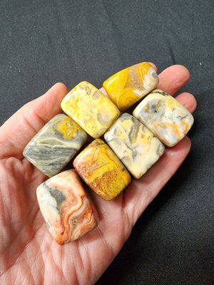 Crazy Lace Agate Cubes Tumbled