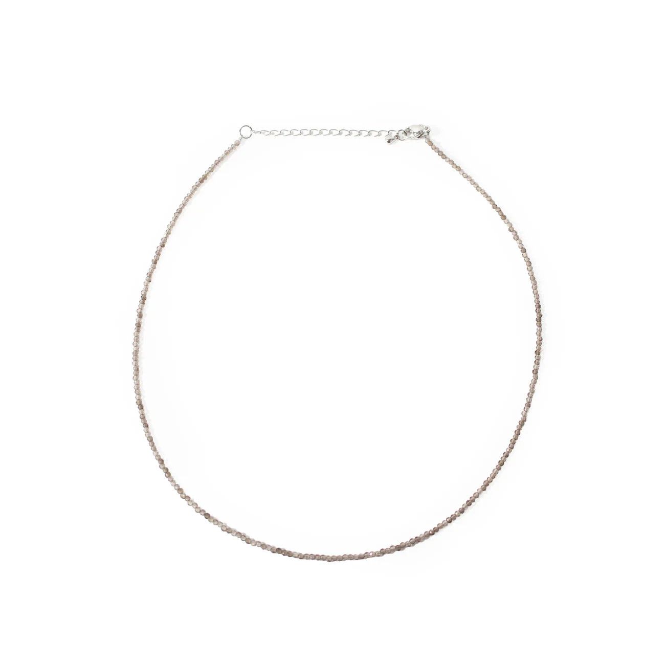 Smoky Quartz 2-3mm Necklace w Clasp