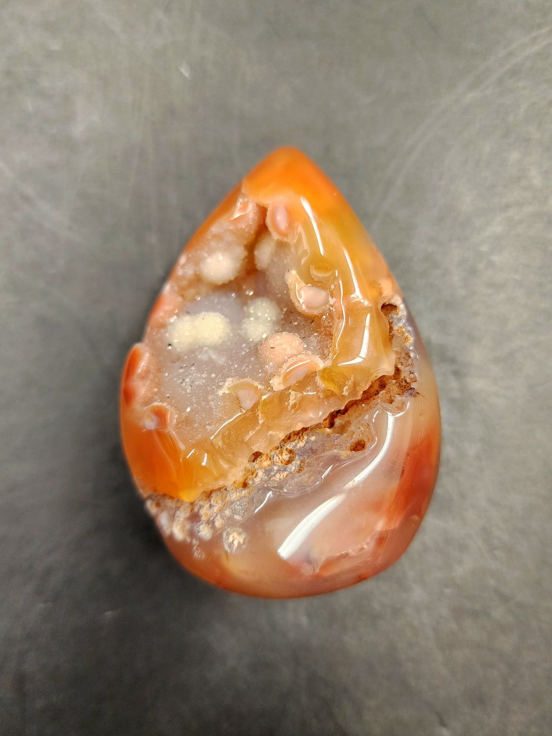 Carnelian Druzy Egg