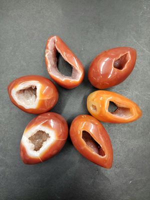Carnelian Druzy Eggs B