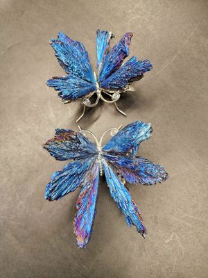 Cobalt Blue Aura Kyanite Butterfly