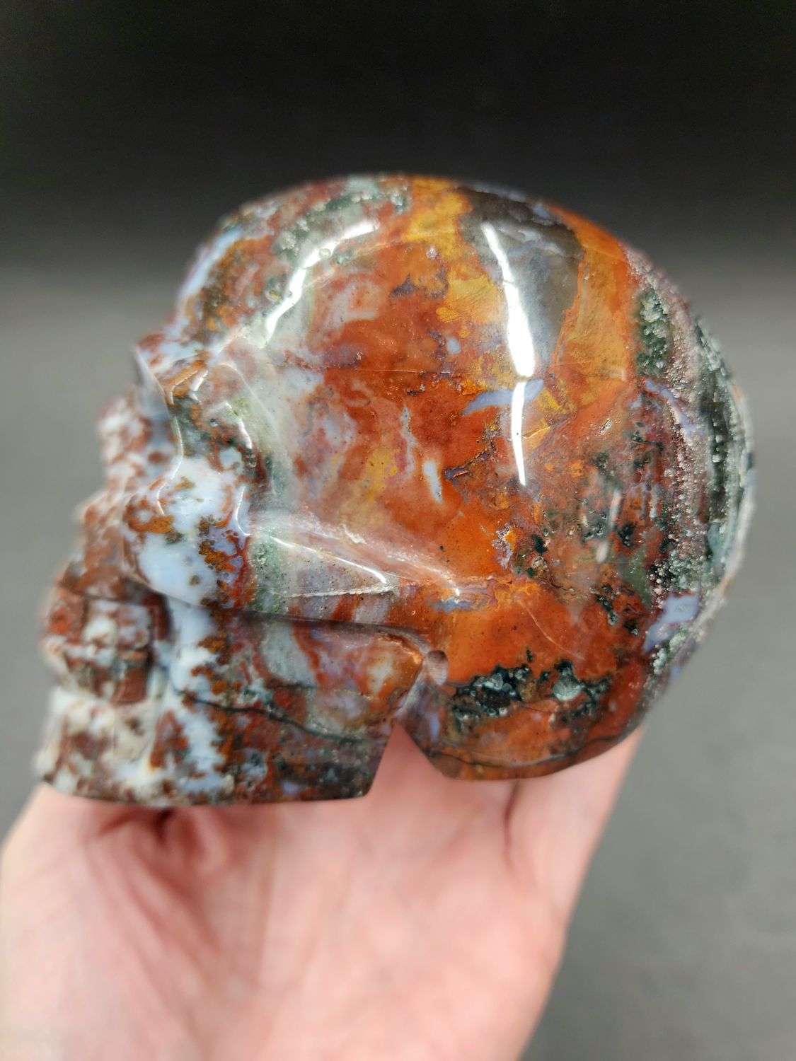 Ocean Jasper Crystal Skull