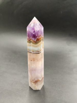 Amethyst &amp; Agate &amp; Quartz Tower / Point  5.5"