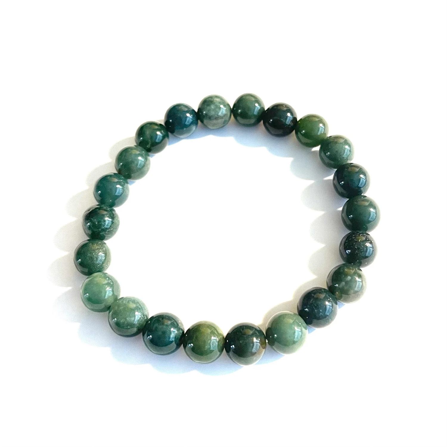 Moss Agate 8mm Bracelet