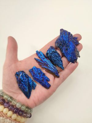 Cobalt Aura Black Kyanite Large