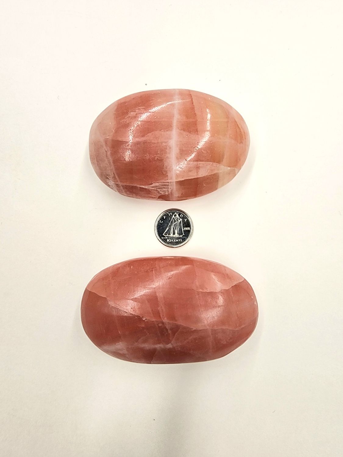 Rose Calcite Palm Stones