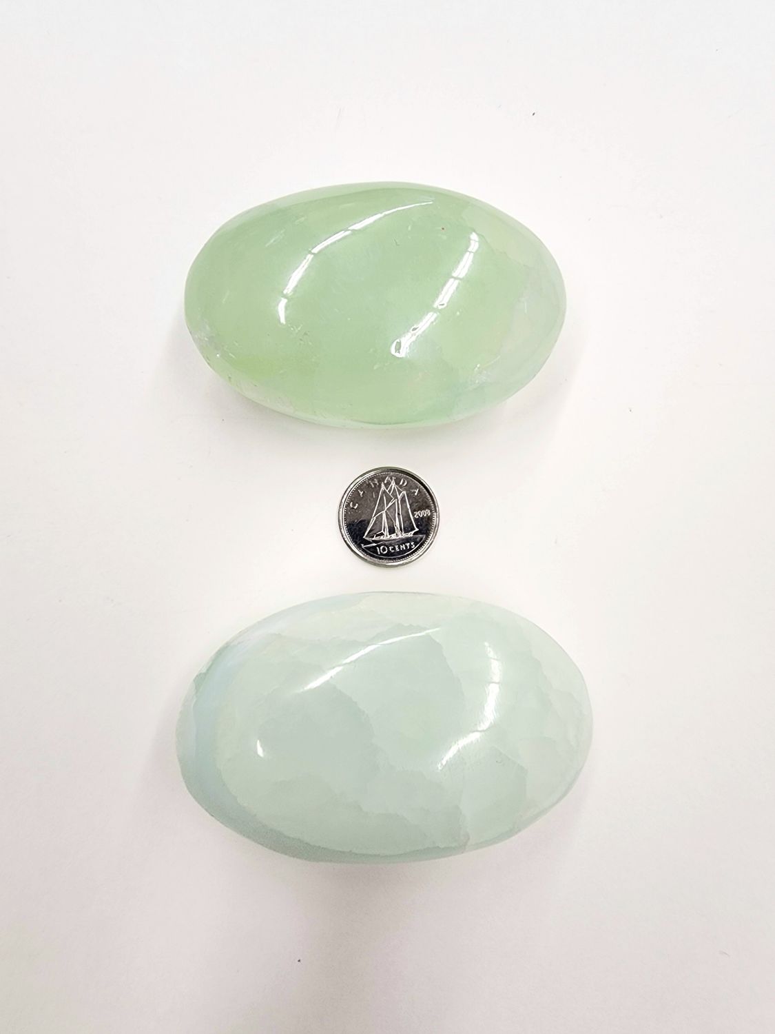 Pistachio (Green) Calcite Palmstones