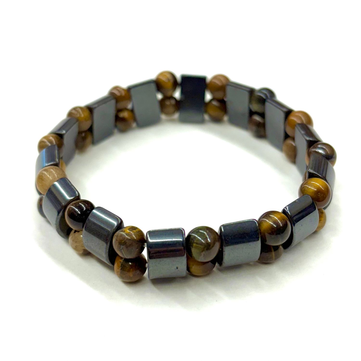 Magnetic Hematite Healing Bracelet - Tigers Eye B