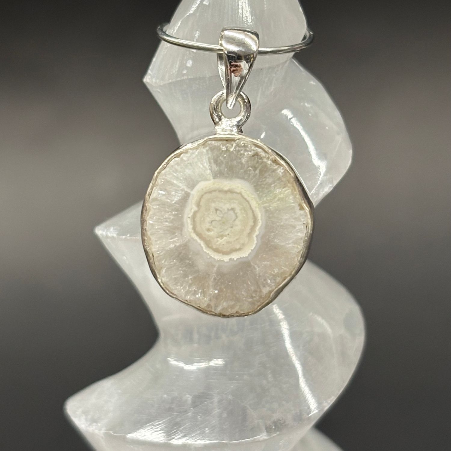 Solar Quartz Pendant C Sterling Silver