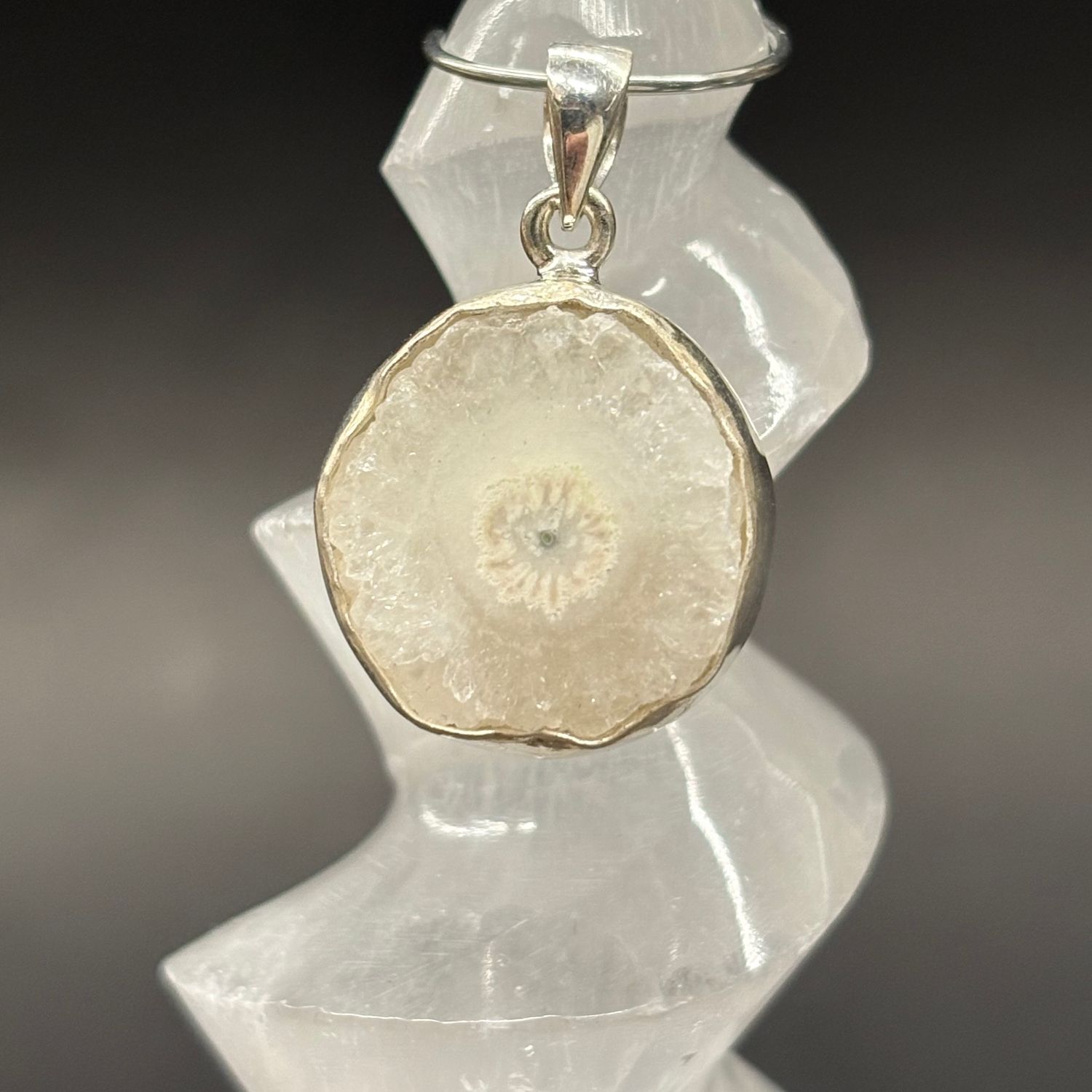 Solar Quartz Pendant D Sterling Silver