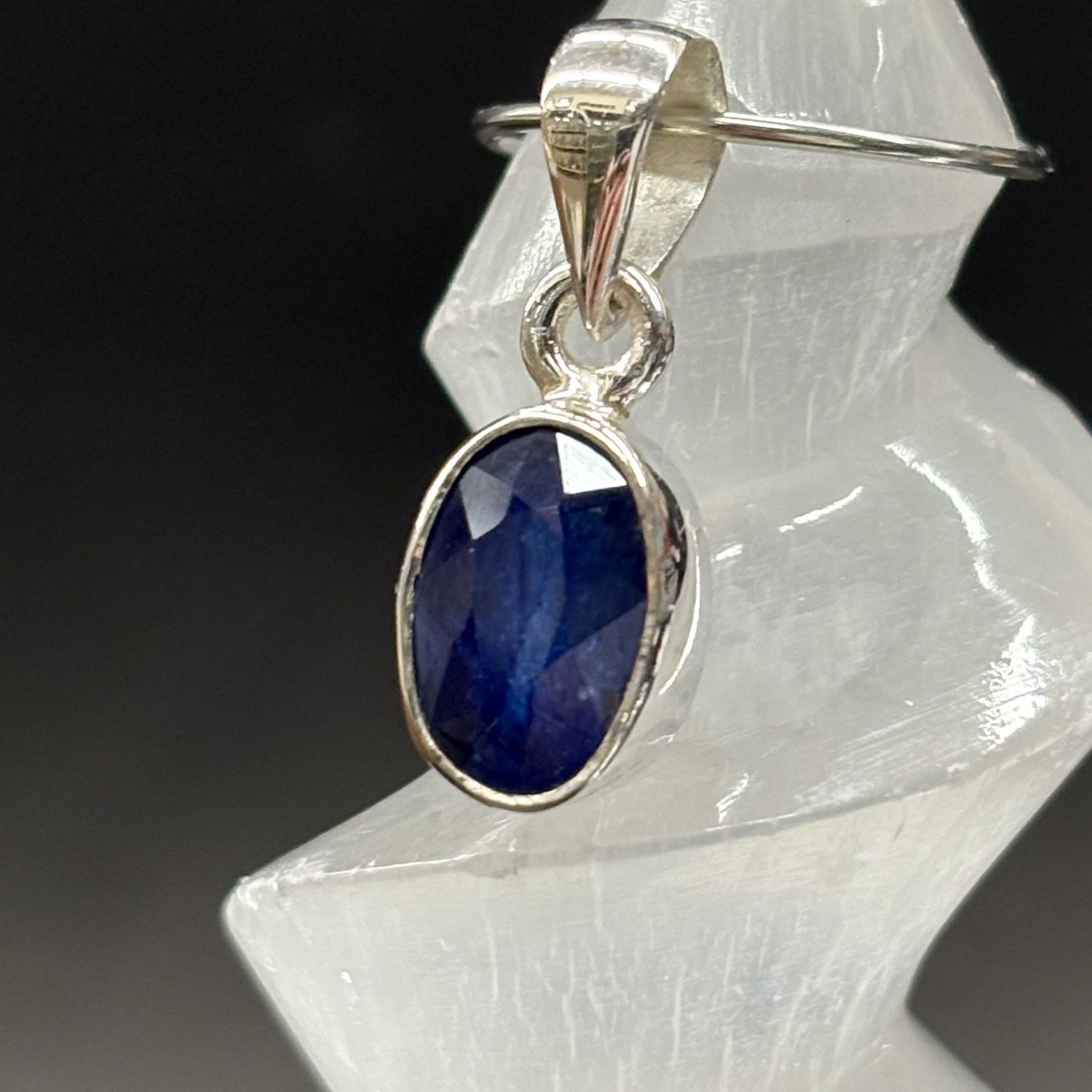 Sapphire Pendant C Sterling Silver