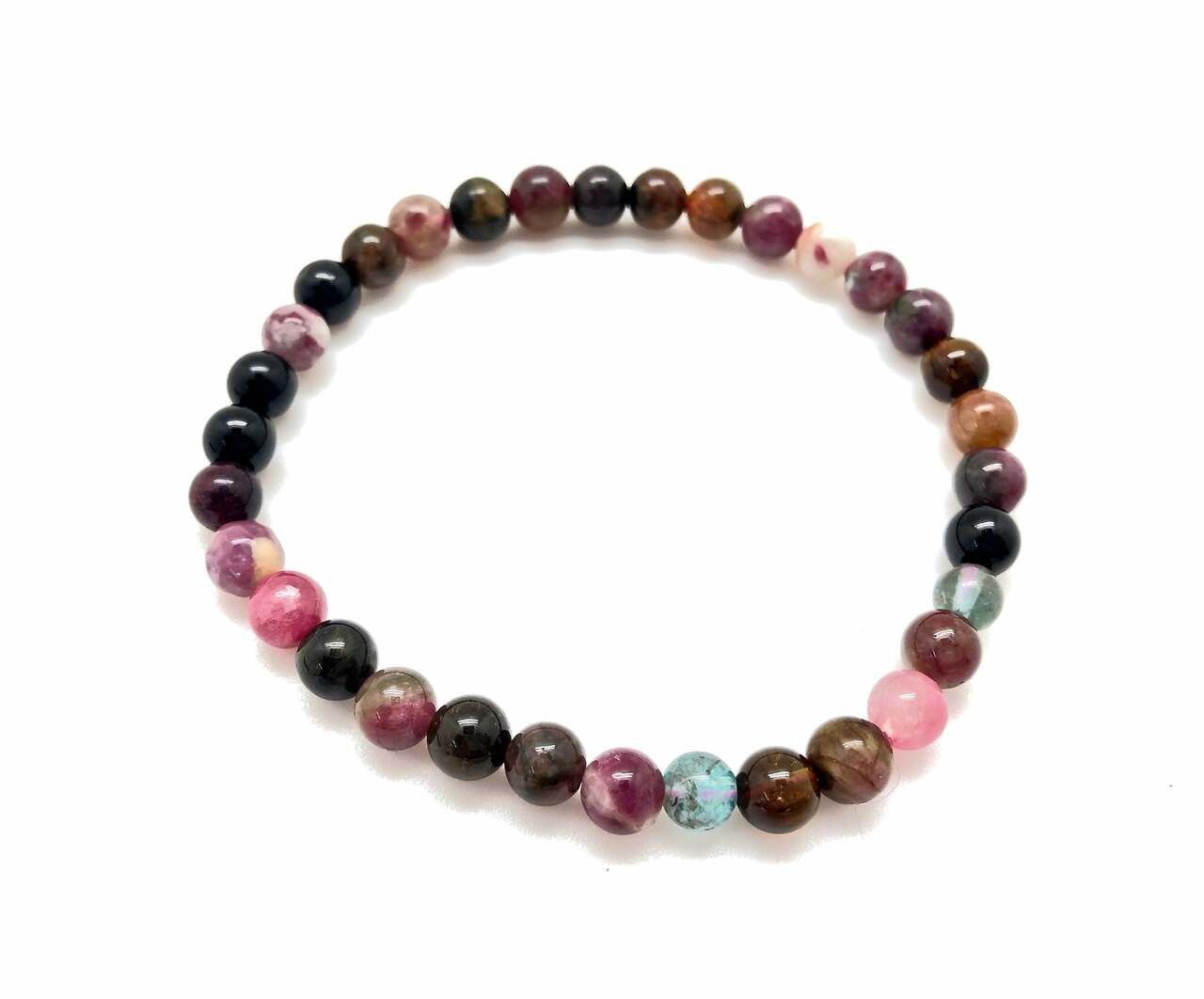 Mixed/Watermelon Tourmaline 6MM Bracelet