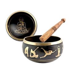 Yoga (Black)  Singing Bowl 5 in. (Root Chakra) C note