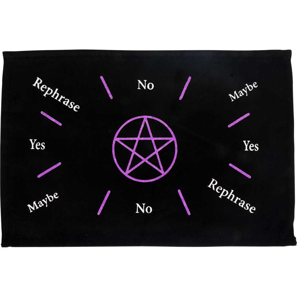 Purple Pentacle Pendulum Cotton Mat 11.5" x  7"