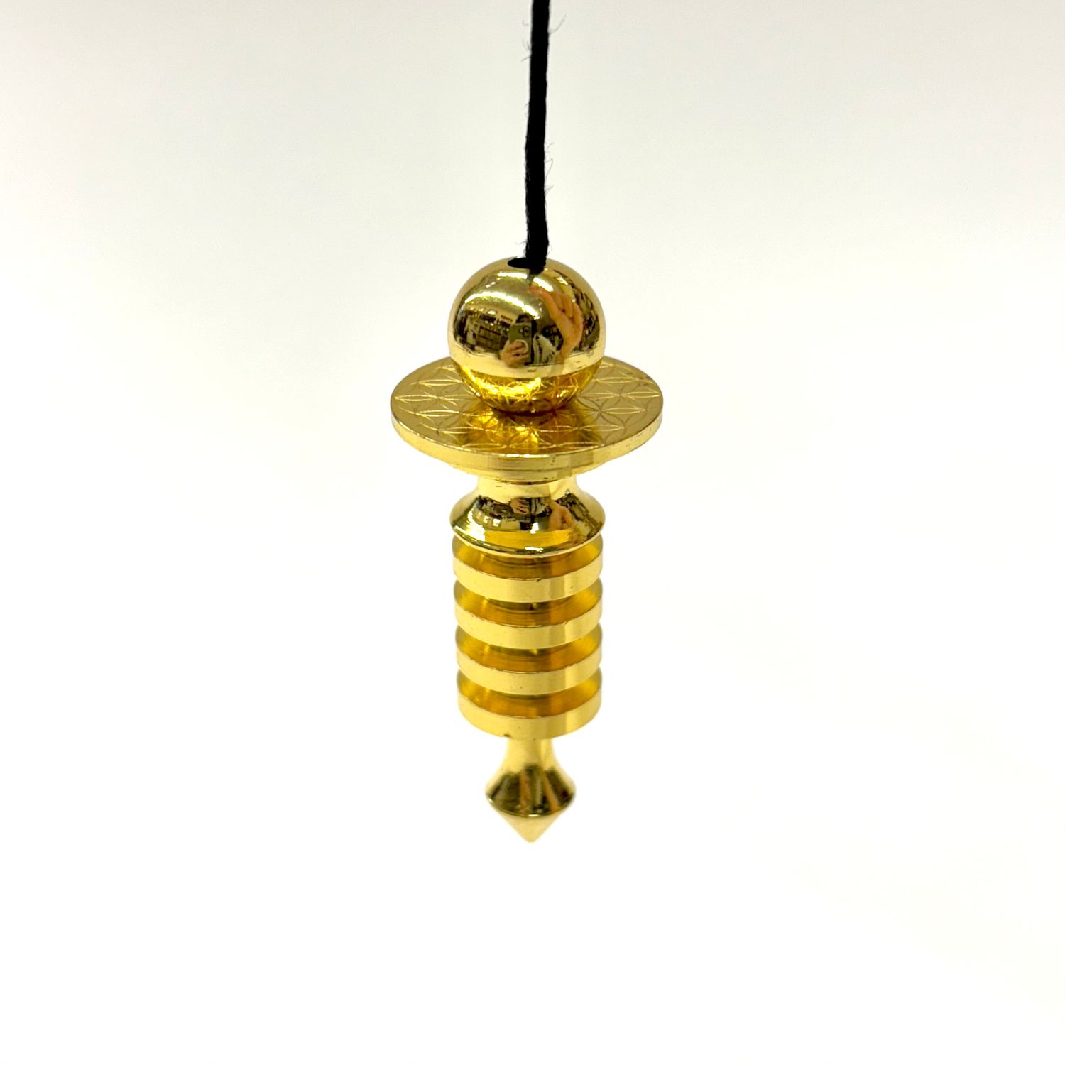 Pendulum Chambered Brass Flower of Life