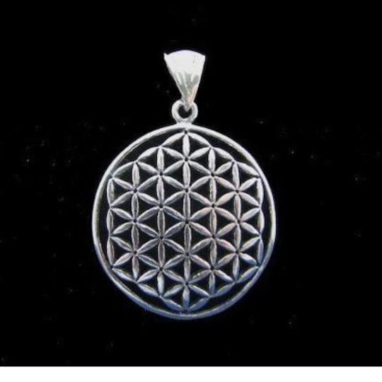 Flower of Life 3/4" Pendant Sterling Silver