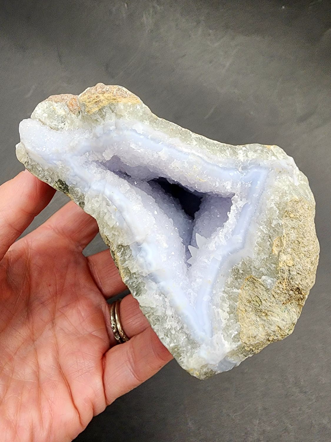 Blue Lace Agate Geode