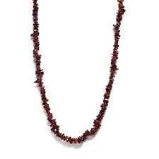 Garnet Chip Necklace w Clasp