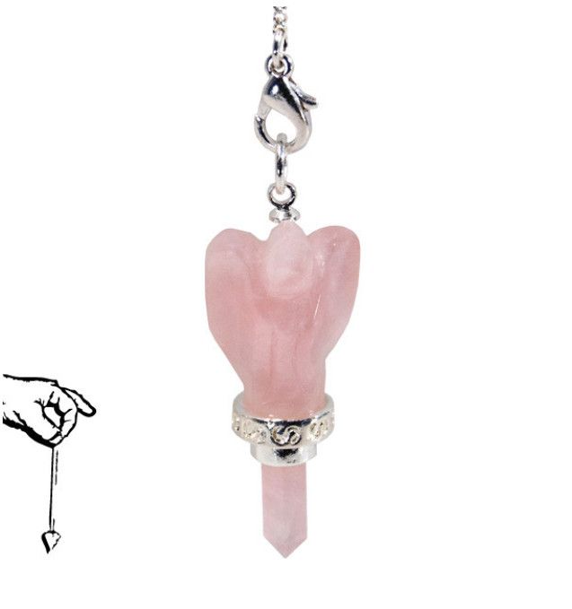 Rose Quartz Angel - Pendulum