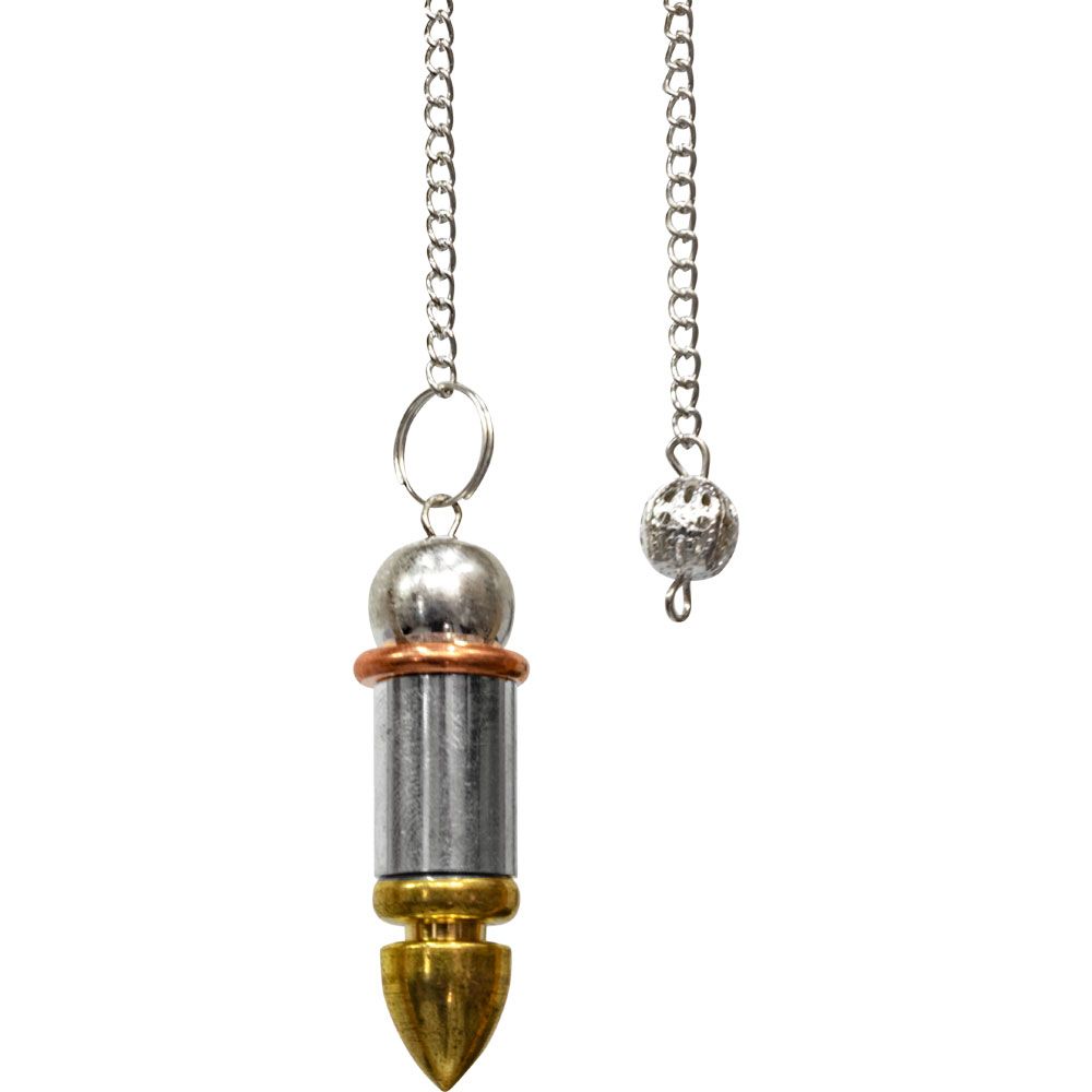 Chambered Pendulum Silver &amp; Brass w/ Copper Ring