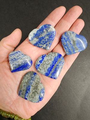 Lapis Lazuli Hearts 1-1.5"