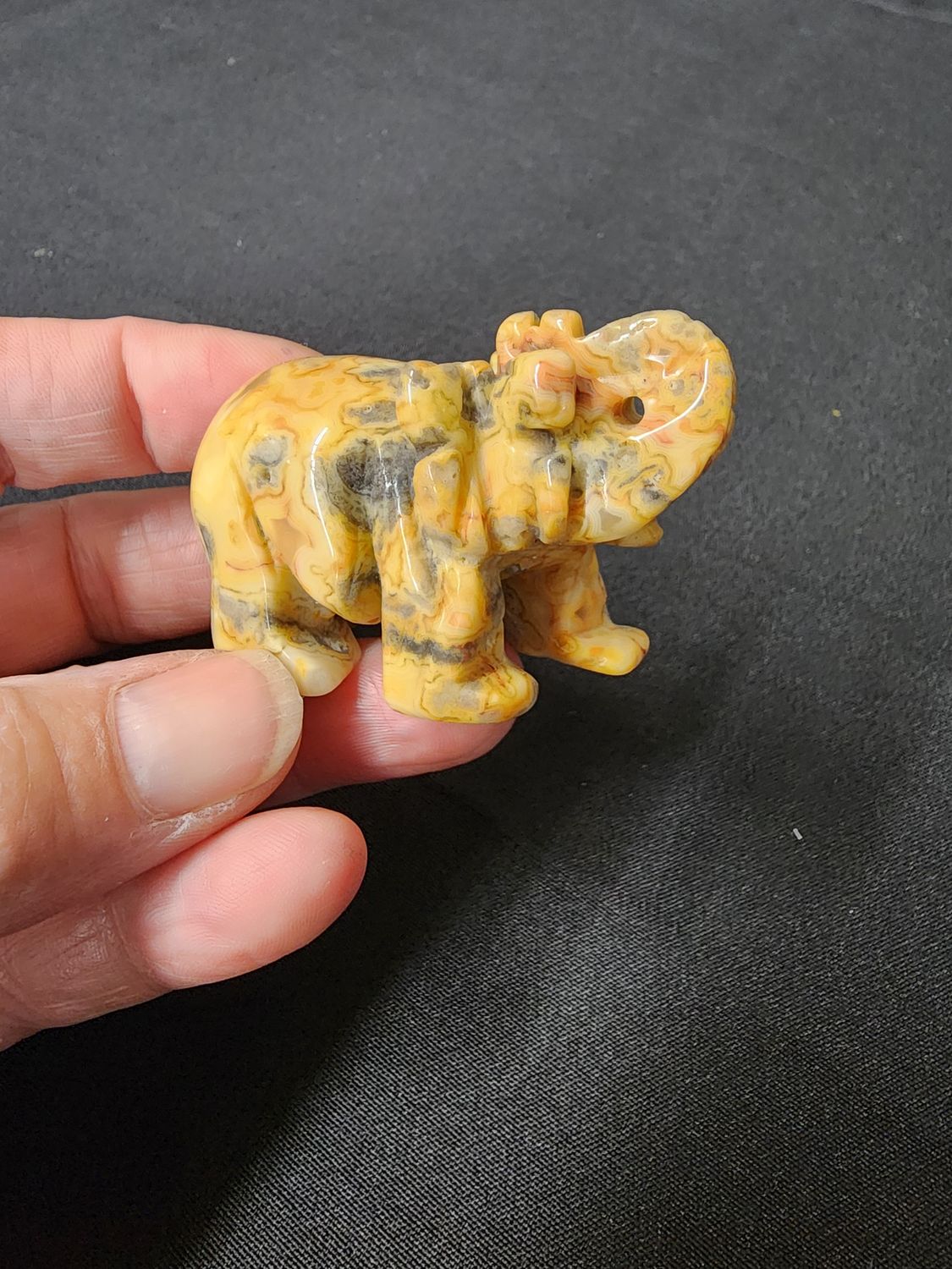 Crazy Lace Agate Elephant