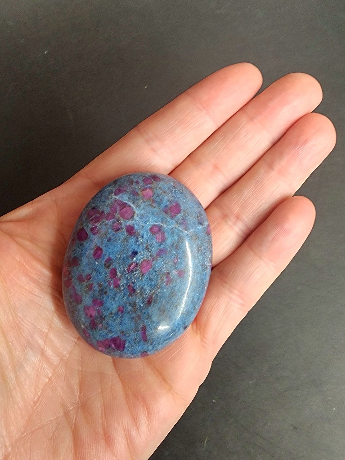 Ruby in Kyanite Palmstone