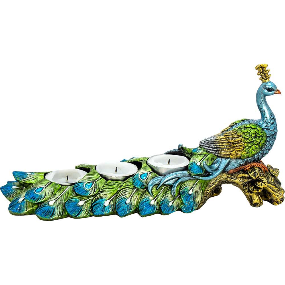 Peacock T-Lite Candle Holder