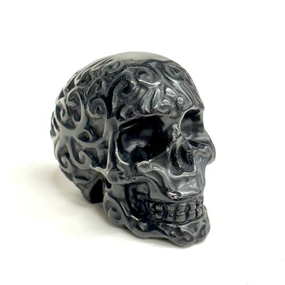 Black Obsidian Filigree Skull 3.5"