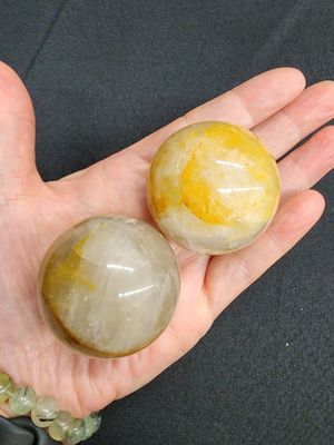 Golden Healer Quartz / Amphibole / Fire Quartz / Hematoid Sphere 1.75"