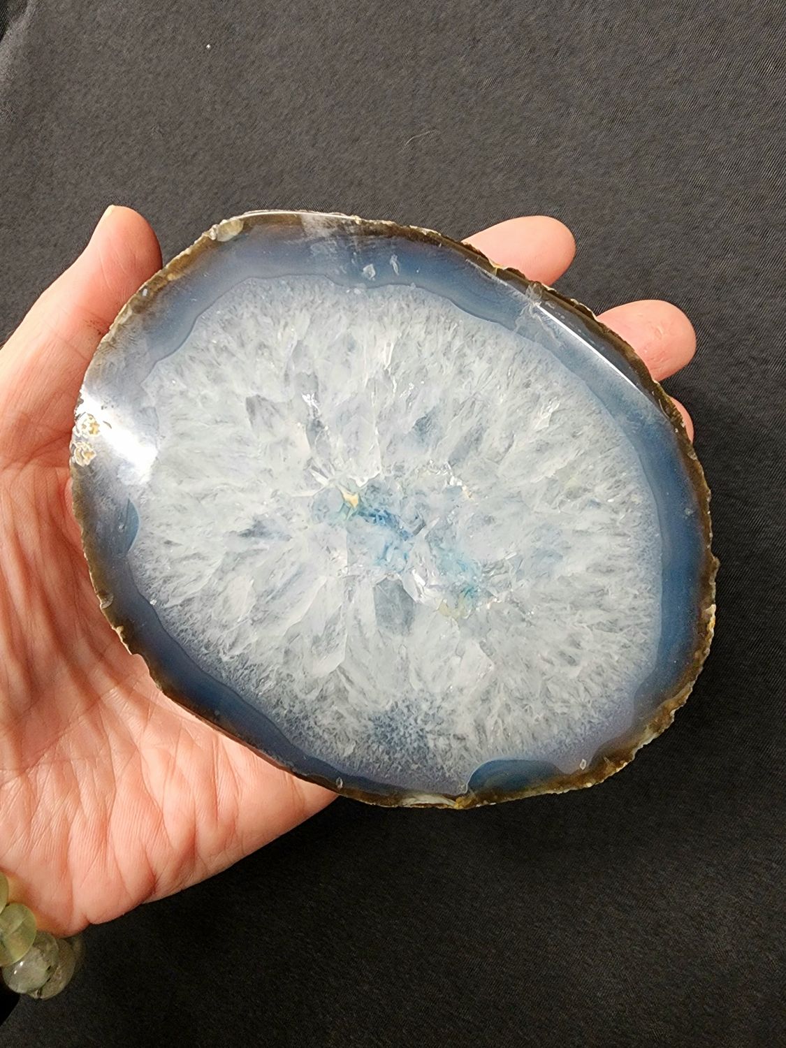 Blue Agate and Quartz Slab 5.5"