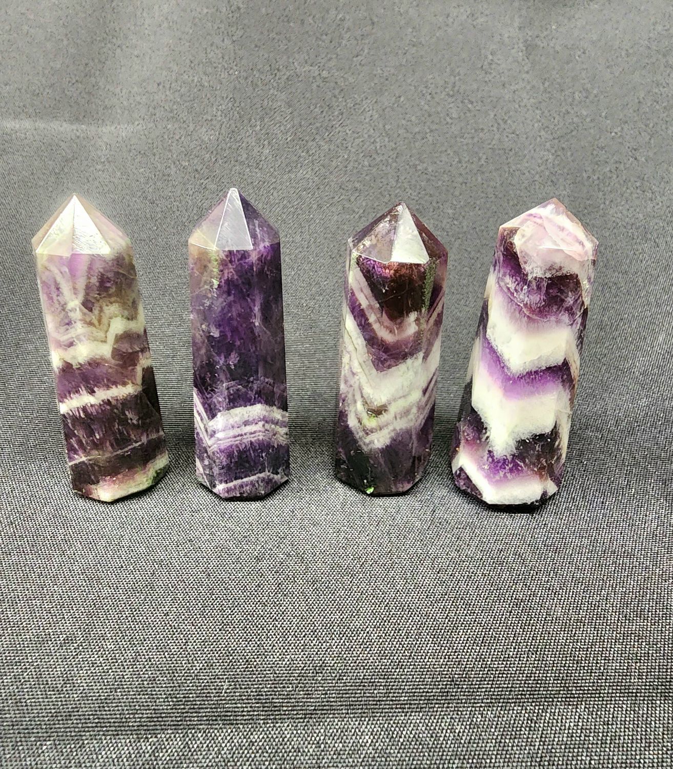 Chevron Amethyst Generators / Points (Dogtooth)