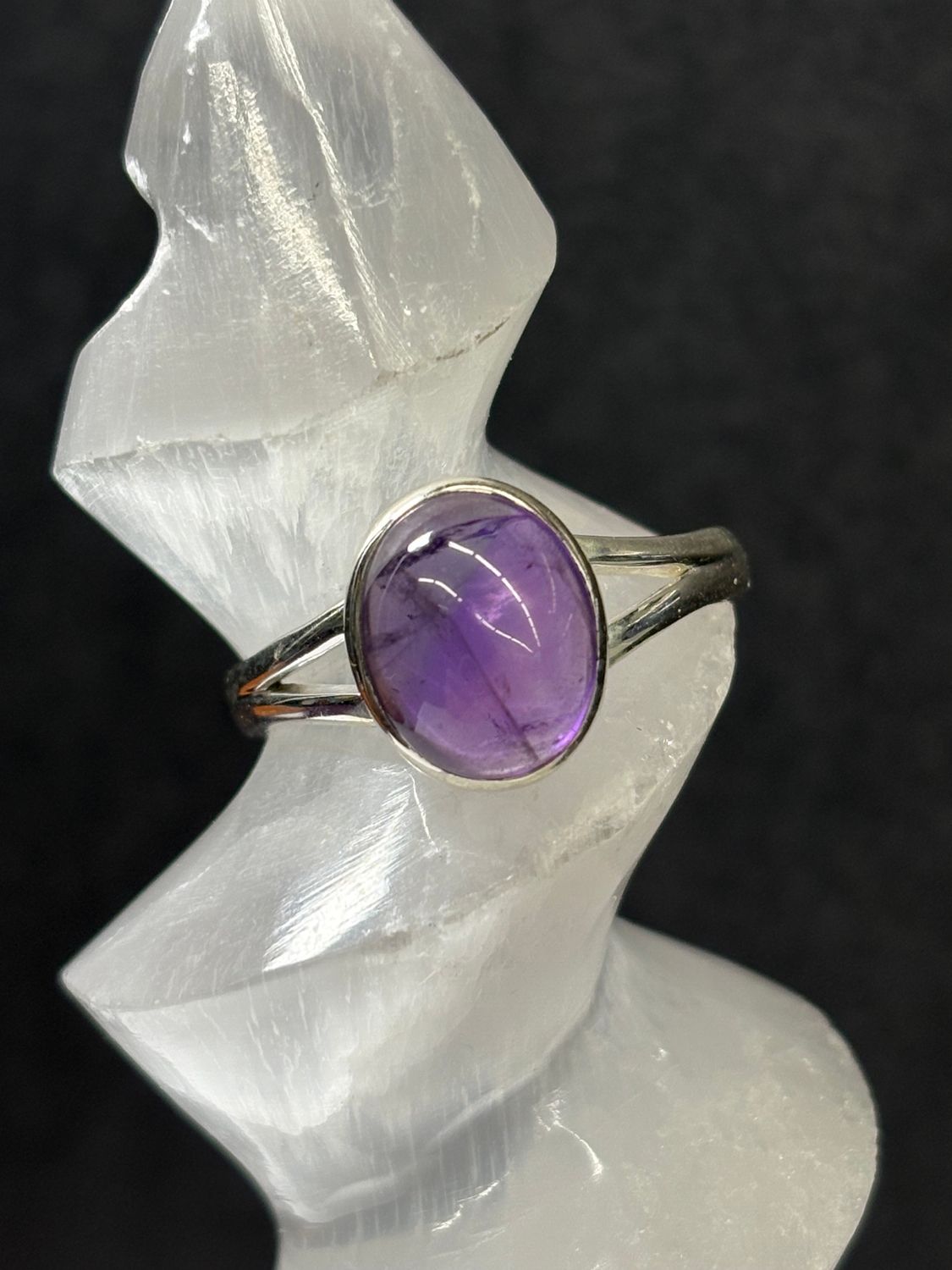 Amethyst Ring - Size 10 Sterling Silver