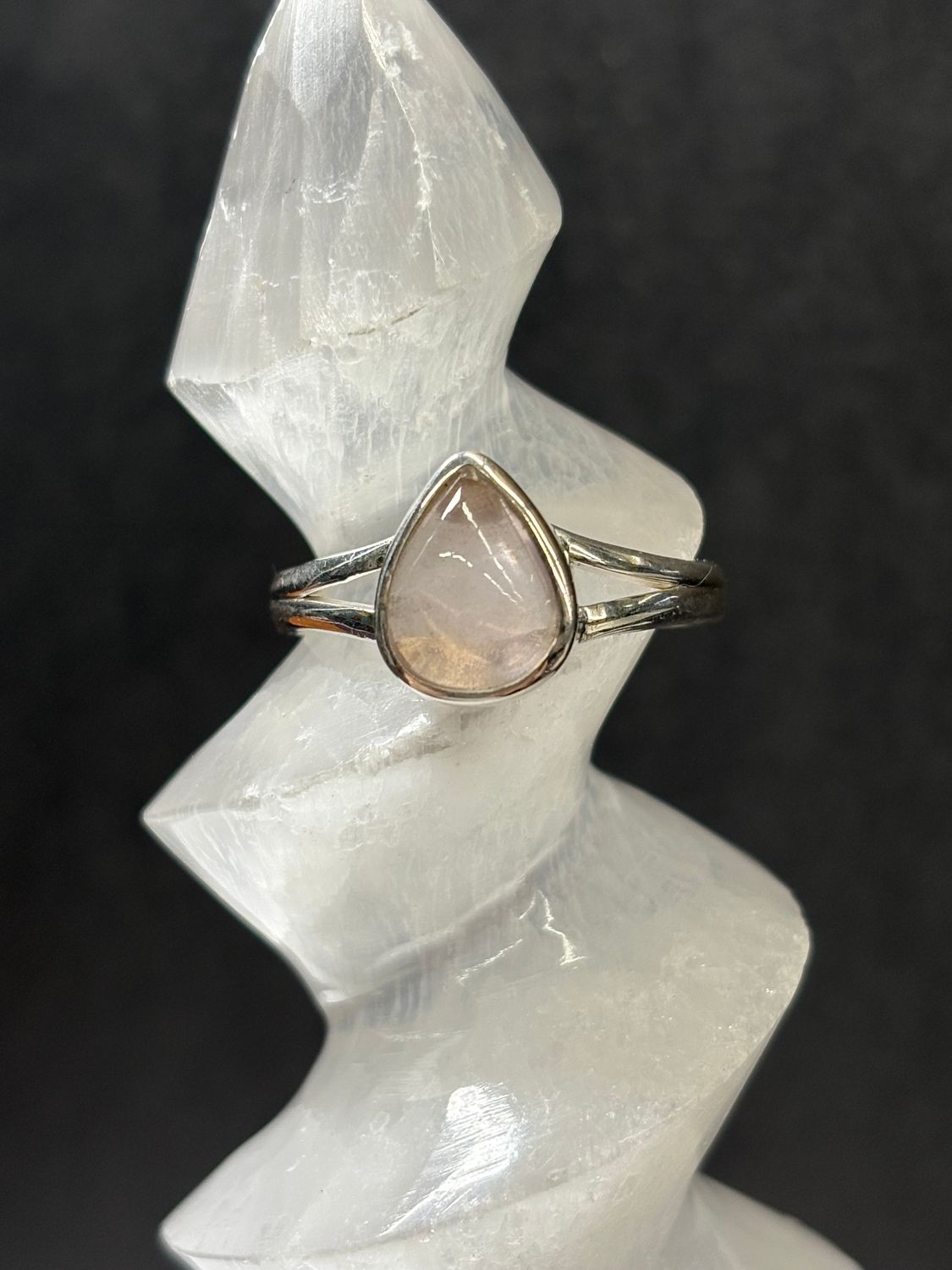 Rose Quartz Ring A - Size 10 Sterling Silver
