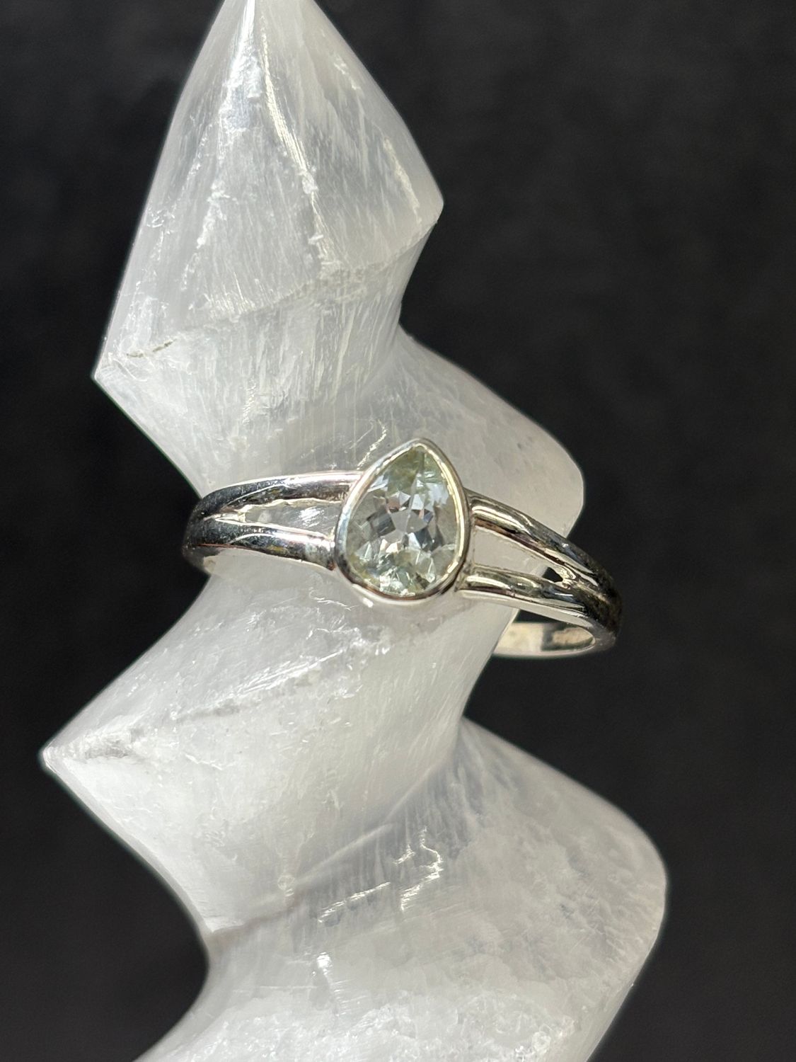 Aquamarine Ring - Size 10 Sterling Silver