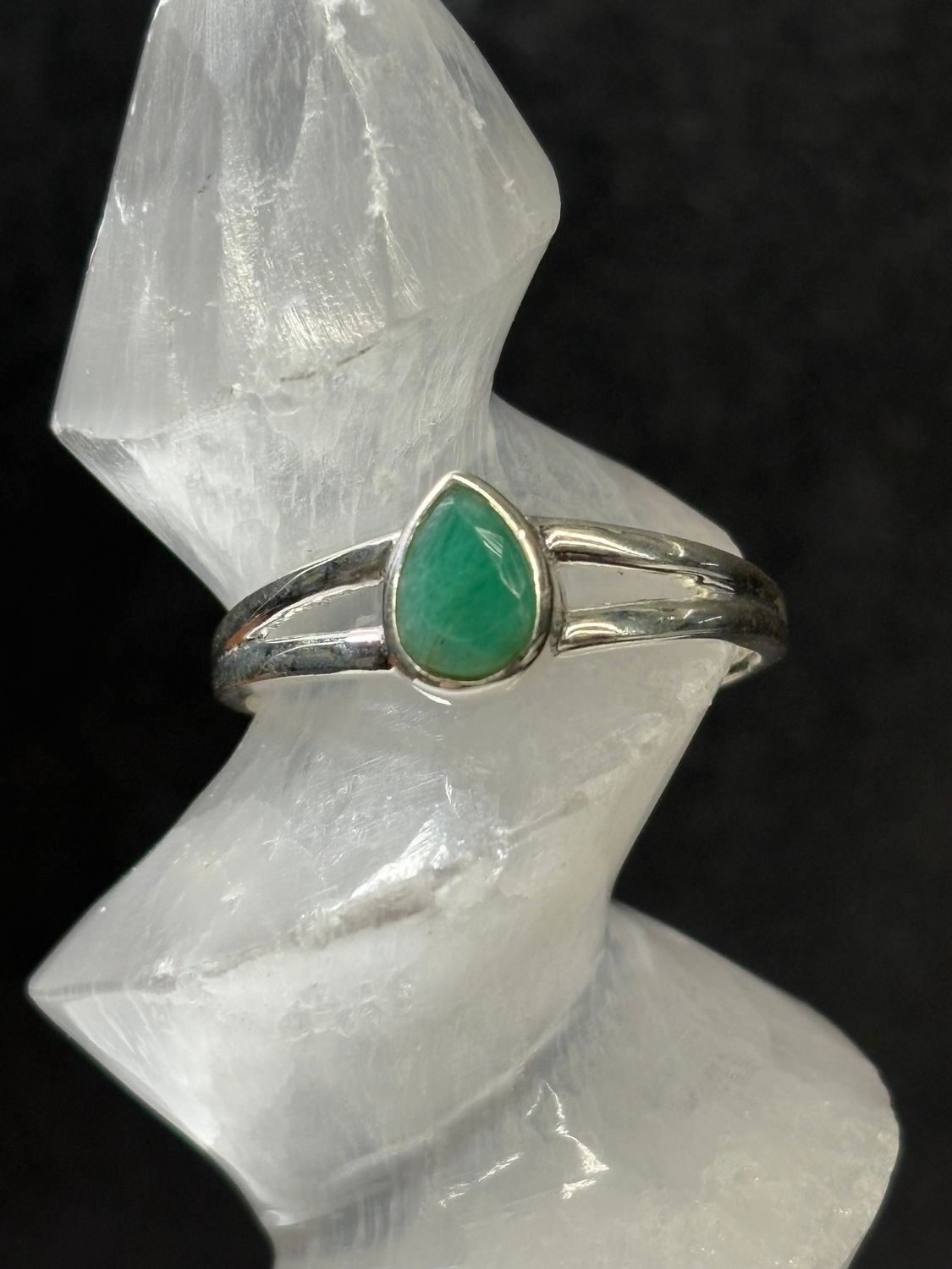 Emerald Ring A - Size 9 Sterling Silver