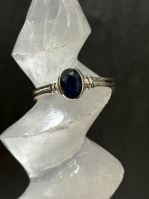 Sapphire Ring - Size 9 Sterling Silver