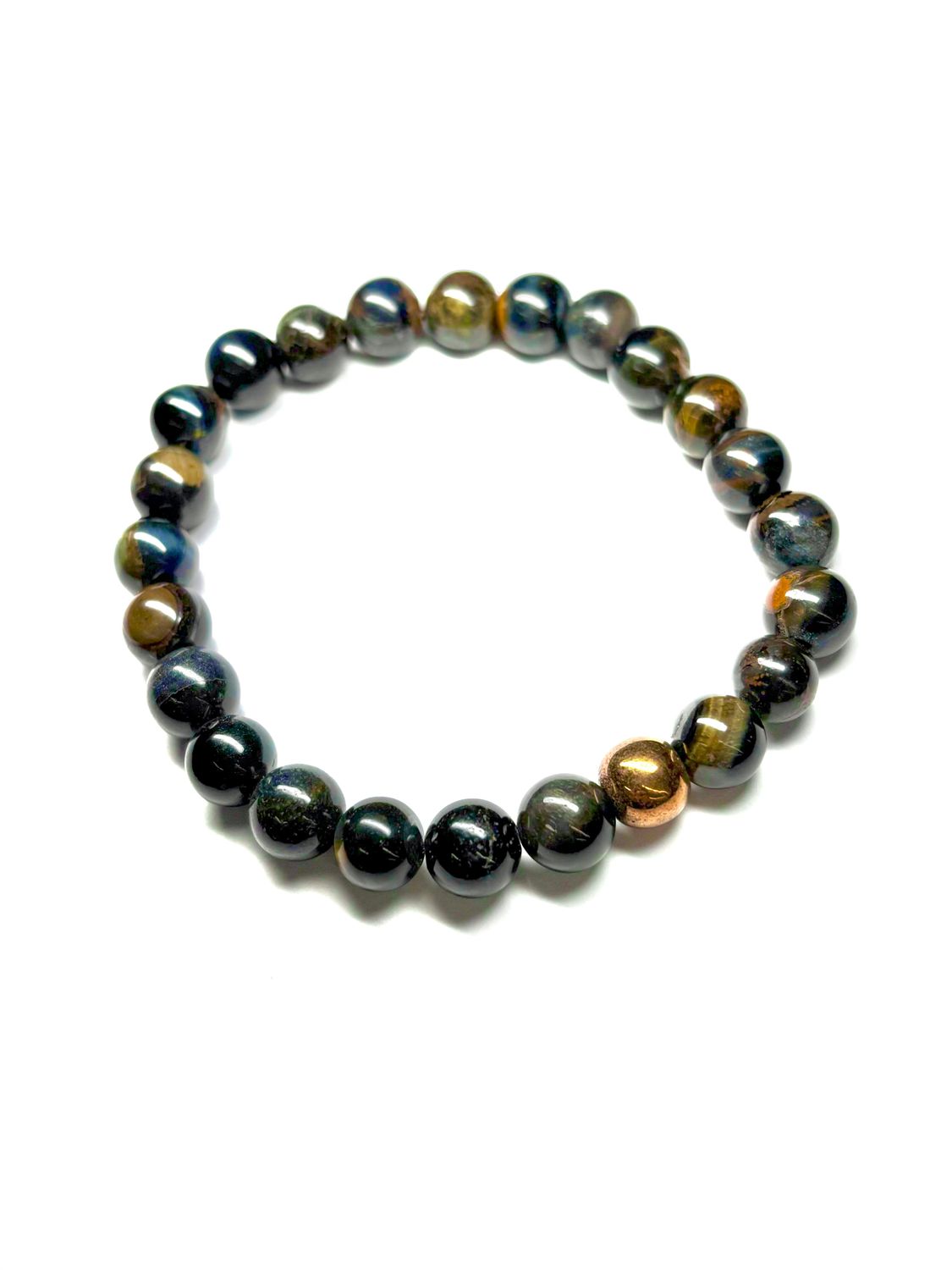 Blue Tiger's Eye (Hawk's Eye) 8mm Bracelet